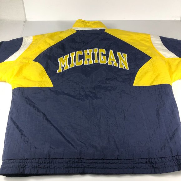 VTG 90s Apex One Michigan Wolverines Jacket Adult Extra Large Blue Full Zip Coat - Picture 8 of 12
